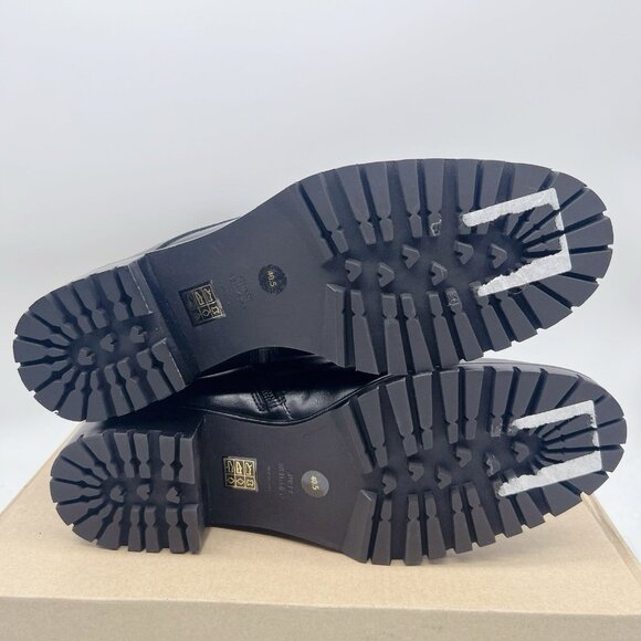 Stuart Weitzman Laine Leather Combat Lace Up Boots Black US 10 EU 40.5 NEW - Picture 10 of 13